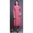 thumbnail image 3 of Bimba 3/4 Sleeve Printed Kurti Summer Wear Kurta Straight Tunic For Women, 3 of 6