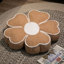 Flower Pillows, Floor Cushions for Sitting, Flowers Seating Cushion for Adults Reading Leisure Comfortable Home Bedroom Sofa Chair Couch Decor,16 Inch,Coffee
