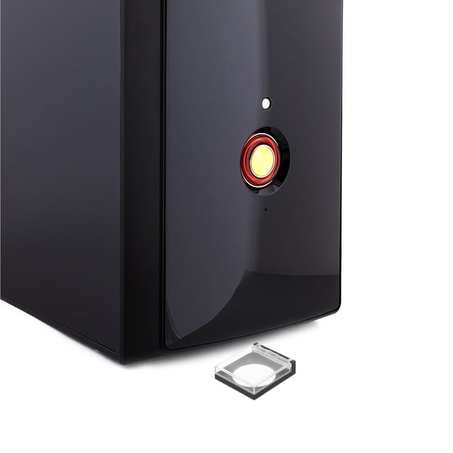 EXHUMKY 2Ud Cubierta Para Botón De Encendido De Computadora En Plástico Transparente Con Instalación Fácil