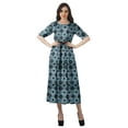 thumbnail image 4 of Moomaya Printed Short Sleeve Dress Pleated Women Plus Size Casual Work Dress, 4 of 6