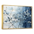 thumbnail image 2 of Designart "Blue And Grey Leaves Adorning A Branch I" Leaves Floater Framed Canvas Art Print, 2 of 5