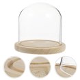 thumbnail image 3 of 1 Ensemble de Housse de Protection de Fleurs en Verre Anti-Poussière avec Base en Bois, 3 of 7