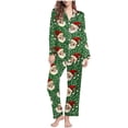 thumbnail image 4 of Jamicy Womens Loungewear Christmas Pajamas Casual Printed Pajamas for Women Set Long Sleeve Shirt with Long Pajama Pant Soft Pjs Set, 4 of 5