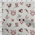 thumbnail image 3 of Soimoi Animals Printed, Cotton Fleece, Fabric by The Yard Sewing DIY Stretch Fabric 56 Inches Wide, WarmFabric for Hats, Coats, Gloves, Blankets, Red, 3 of 5