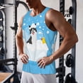 thumbnail image 5 of Pofeuu Collie in Bathtub Print Men's Workout Tank Tops Sleeveless Muscle Gym Shirt Quick Dry-4X-Large, 5 of 7