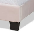 thumbnail image 6 of Baxton Studio Benjen Contemporary/Modern Velvet Back Support Panel Bed, Full, Light Pink/Black, 6 of 9