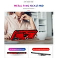 thumbnail image 3 of TJS for Samsung Galaxy S25 Plus Phone Case, Impact Resistant Metal Ring Magnetic Support Kickstand Drop Protector Cover for Galaxy S25 Plus (Red), 3 of 5