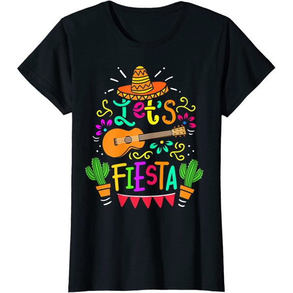Cinco De Mayo Mexican Guitar Cactus T-Shirt