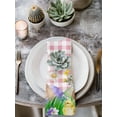thumbnail image 2 of Easter Bunny Cloth Napkins Set of 6 Reusable Dinner Napkins, Spring Easter Eggs Floral Pink Plaid Cocktail Napkin Washable Table Napkins for Wedding/Holiday Party/Baby Shower 20"x20", 2 of 7