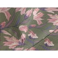 thumbnail image 3 of Ambesonne Lily Flowers Quilted Coverlet 2 Pcs, Fantasy Floral Retro, Twin Size, Indigo Pastel Pink, 3 of 4