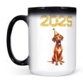 thumbnail image 2 of Happy New Year Rhodesian Ridgeback Welcome 2025 Balloon Firework Party Heat Color Changing Mug Ridgebacks Dog Lover Gifts Magic Coffee Mug - 01014, 2 of 4