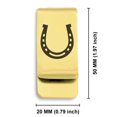 thumbnail image 2 of Stainless Steel Horseshoe Good Luck Charm Classic Slim Money Clip Credit Card Holder, 2 of 2