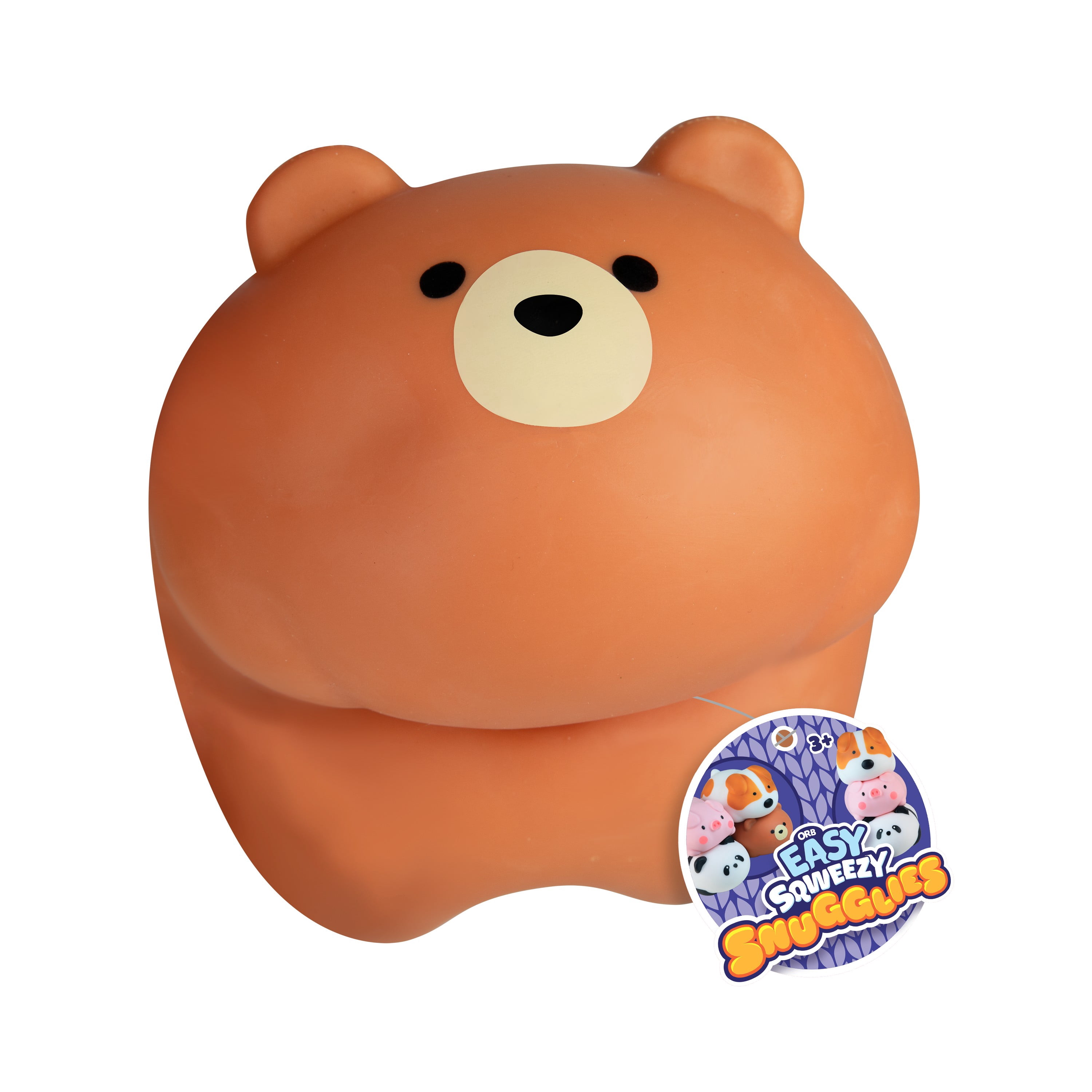 ORB Easy Sqweezy Snugglies Jumbo Squishy Bear - Stretch, Squeeze, Snuggle This Big, Fun, Slow Rising and Extra Soft Toy Pet Bear for Stress Relief - Stretchy and Squishy Fidget Toy for Kids and Adult
