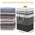thumbnail image 2 of 4 Cestas de Colada de 75 Litros Cesto de Ropa Sucia Grande Bolsa de Lavandería Plegable Cesta de Ropa Impermeable Cesto de Ropa Independiente con Asas para Juguete Toalla Almohada Ma Dormitorio, 2 of 7