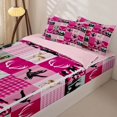 thumbnail image 3 of Homewish Pink Camo Grid Zipper Full Size Comforter Sets with Fitted Sheet and 2 Pillowcases,Rustic Mallard Duck Safari Deer Zipper Bedding Set For Girls Boys,Reversible,4-Piece, 3 of 7