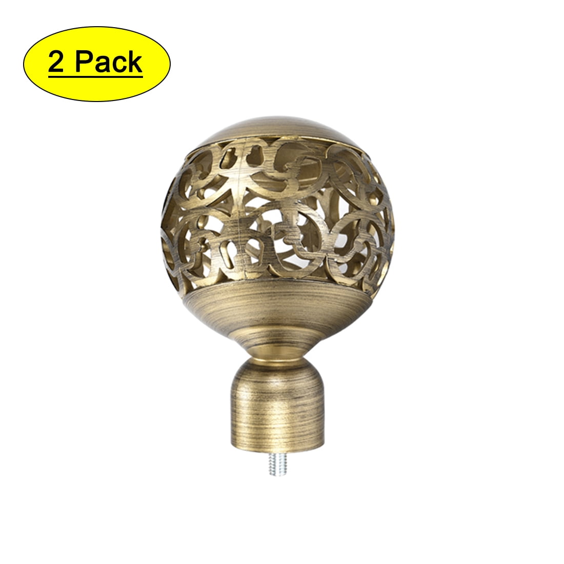 Curtain Rod Finials Plastic End,Fit For 19mm Diameter (Max.) Rod，Total