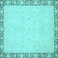 thumbnail image 1 of Ahgly Company Indoor Square Oriental Light Blue Modern Area Rugs, 8' Square, 1 of 4