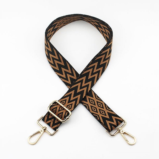 Correa de bolso extendida de jacquard bordada Correa de bolso de estilo étnico ajustable de repuesto Accesorios Correa de hombro cruzada de un solo hombro para bolso de mujer