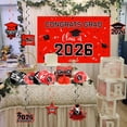 thumbnail image 6 of Red Theme LEJHVAQK 2026 Graduation Decorations Set: Large Class of 2026 Backdrop, Congrats Grad Banner, Balloon Arch & Hanging Swirls Kit, Complete Party Supplies, Set of 48, 6 of 16