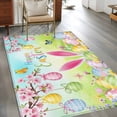 thumbnail image 2 of 2.7'x5' Area Rugs, Easter Indoor Outdoor Area Rug for Living Room Bedroom, Spring Bunny Colorful Rabbit Eggs Butterfly Blue Green Washable Bathroom Rugs Kitchen Floor Carpet Mats Home Decor Aesthetic, 2 of 8