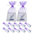 thumbnail image 1 of 25 bolsitas vacías de lavanda con estampado floral, bolsitas de fragancia para dormir relajante (morado claro), 1 of 7
