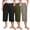 Set2, variant on Women Plus Size Pajama Pant Capri Printed Sleep Pant with Pockets 3-Pack