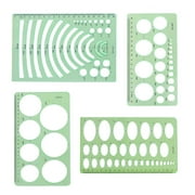ADVEN 1 Set Circle Stencil Plastic High-quality Convenient Use Eye-catching Templates for Drafting Exquisite Appearance Long Lifespan Type 2