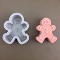 thumbnail image 6 of DIY Handmade Soap Making Supplies Silicone Fondant Molds Christmas Gingerbread Man Theme Cake Decorating Tools Molds, 6 of 8