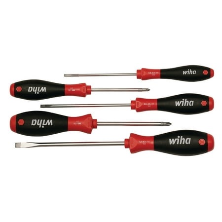 

Wiha Softfinish Slotted And Phillips Screwdriver Set 5Pc