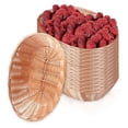 thumbnail image 2 of 12 Pack Plastic Oval Basket, Empty Bread Basket Food Storage Basket Bulk,Plastic Wicker Baskets Bin, 2 of 5