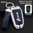 thumbnail image 5 of Zinc Alloy Leather Car Key Case Cover For Peugeot 3008 A 3 buttons 208 306 3008 4008 5008 RCZ 2008 key case, 5 of 12