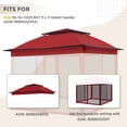 thumbnail image 3 of COOS BAY 11x11 Replacement Gazebo Top with Air Vent Sunshade Polyester Top Cover Only, Red, 3 of 6