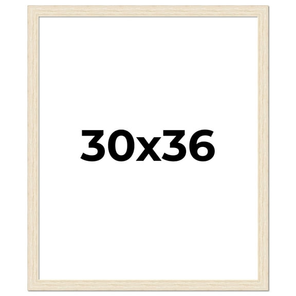 30x36 Frame White Barnwood Picture Frame Includes UV Acrylic Plexiglass, Acid Free Foam Backing