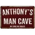thumbnail image 1 of ANTHONY'S Man Cave Red Grunge Sign 8 x 12 High Gloss Metal Sign 208120003369, 1 of 1