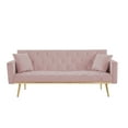 thumbnail image 6 of Convertible Folding Futon Sofa Bed , Sleeper Sofa Couch for Compact Living Space in Pink, 6 of 8