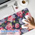 thumbnail image 4 of Long Mouse Pads for Desk,Pioneer Flower Floral Print Pattern Desk Mats on Top Of Desks, Desk Mouse Pad Extra Large with 3mm Non-Slip Base and Stitched Edge for Gaming,Office,Work,Home 31.5"x15.7", 4 of 6