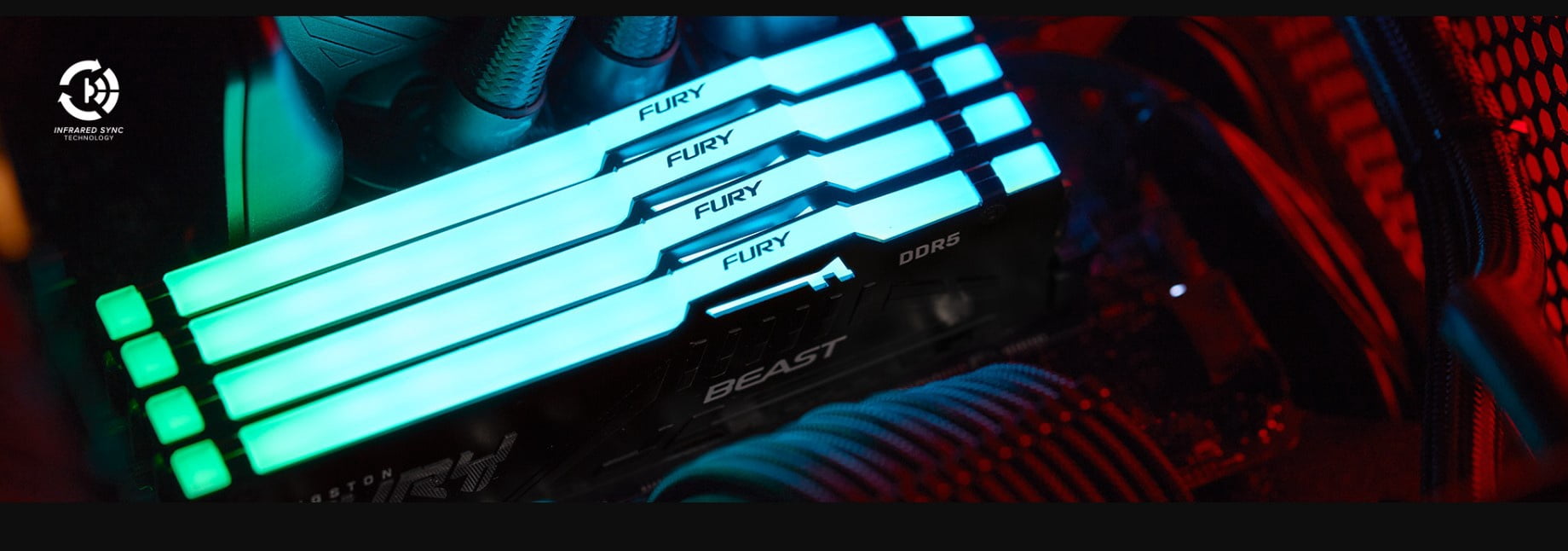 Kingston FURY Beast RAM Module - For Motherboard - 32 GB (2 x 16GB) - RGB - DDR5-6000/PC5-48000 DDR5 SDRAM - 6000 MHz Single-rank Memory