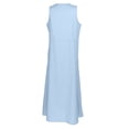 thumbnail image 4 of Vestido Sin Mangas Vestidos de playa de verano, chaleco con bolsillos europeos, ropa femenina (azul XXXL) Cgtredaw para Mujer Azul T L, 4 of 9