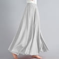 thumbnail image 5 of Women Maxi Flowing Skirt Big Hem Skirt Boho High Rise Elastic Waist A-Line Swing Lightweight Long Flowy Skirt Breathable Summer Skirt for Dance Performance Beach Travel,, 5 of 6