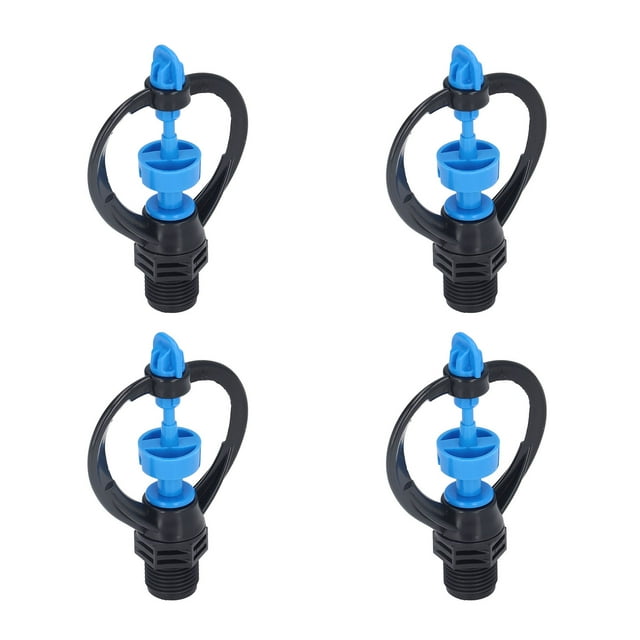 Lawn Sprinkler, 360 Automatic Rotation Mid Range Lawn Sprinkler Nozzle External Thread G1/2 15Pcs