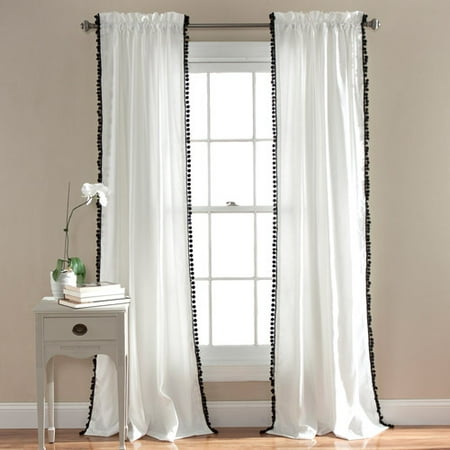 Rayon Curtain - Pom Pom Window Curtains Set