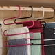 thumbnail image 5 of Yuarrent KOGOTA-percha para ropa en forma de S, soporte para estante de ropa multicapa, pantalones, corbatas, bufandas, organizador de Almacenamiento y organización del hogar café, 5 of 6