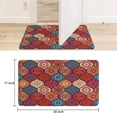 thumbnail image 6 of Retro Door Mat, 17 X 30 Inch Boho Vintage Square Pattern (2) Welcome Doormat Decorative Home Floor Mat, Non Slip Rubber Back and Strong Water Absorption for Outdoor Indoor Entrance Decor, 6 of 6