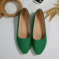 thumbnail image 4 of Green Ladies Breathable Flats With Round Toe Shallow Mouth For Outdoor And Indoor, 4 of 9