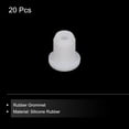 thumbnail image 3 of 20Pcs T Type Rubber Grommet Mount Dia 6mm ID 3.5mm H 9.5mm Seal Protection Flexible Hole Plugs White, 3 of 5