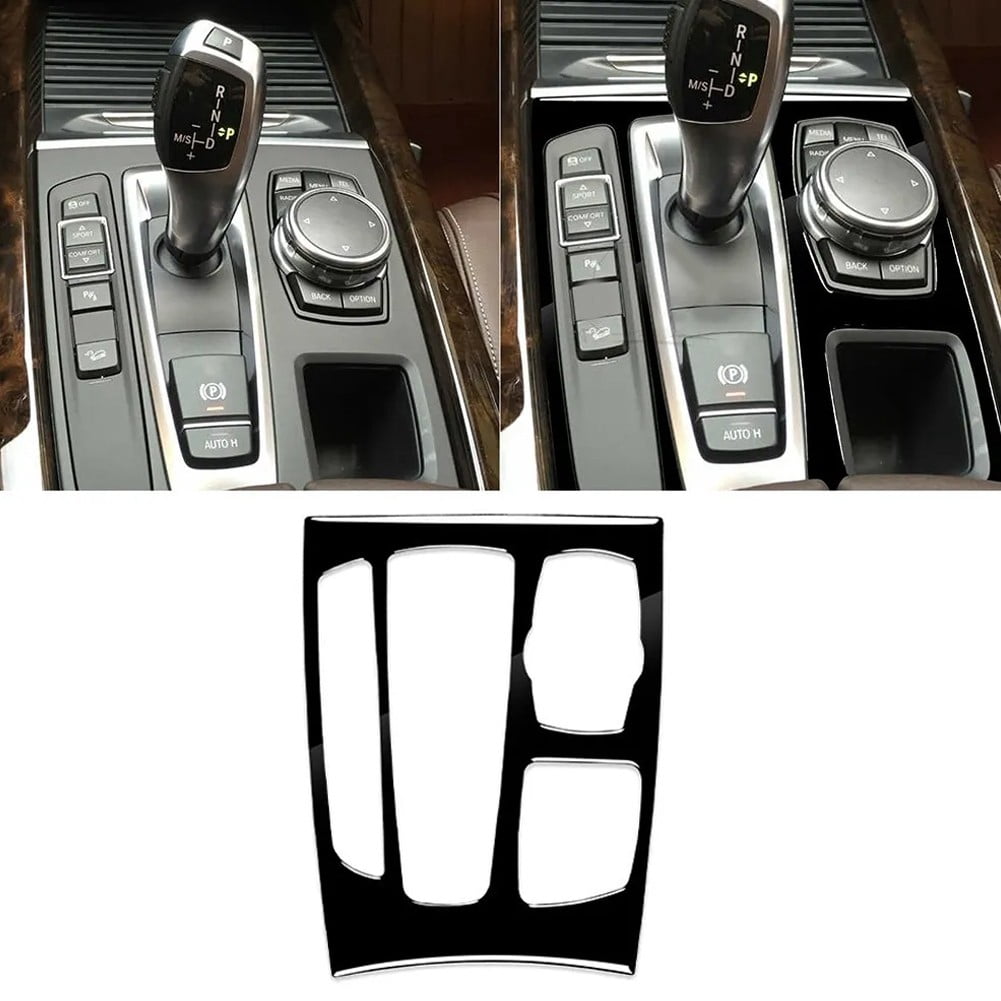 Premium Piano Black Gear Shift Panel Cover Trim for BMW for X5 X6 F15 F16