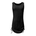 thumbnail image 5 of Falda corta sin mangas con cordón para mujer - Vestido informal de poliéster con bolsillos laterales, S-XXL, 5 of 5
