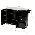 thumbnail image 4 of Costway Îlot de Cuisine Armoire de Rangement 2 Portes Dessus en Acier Inoxydable avec Tiroirs, 4 of 10