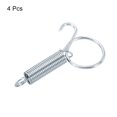 thumbnail image 3 of Unique Bargains Crochet de Porte de Cage 2,8 Pieds, 4 Pcs Crochet à Ressort Élastique en Acier Inoxydable, Argent, 3 of 6