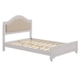 thumbnail image 2 of Euroco 3 Pieces Bedroom Furniture Set, Queen Size Platform Bed with 2 Nightstands, Cream Grey, 2 of 10